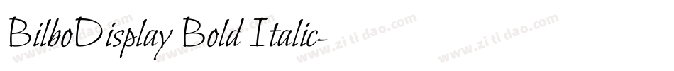 BilboDisplay Bold Italic字体转换